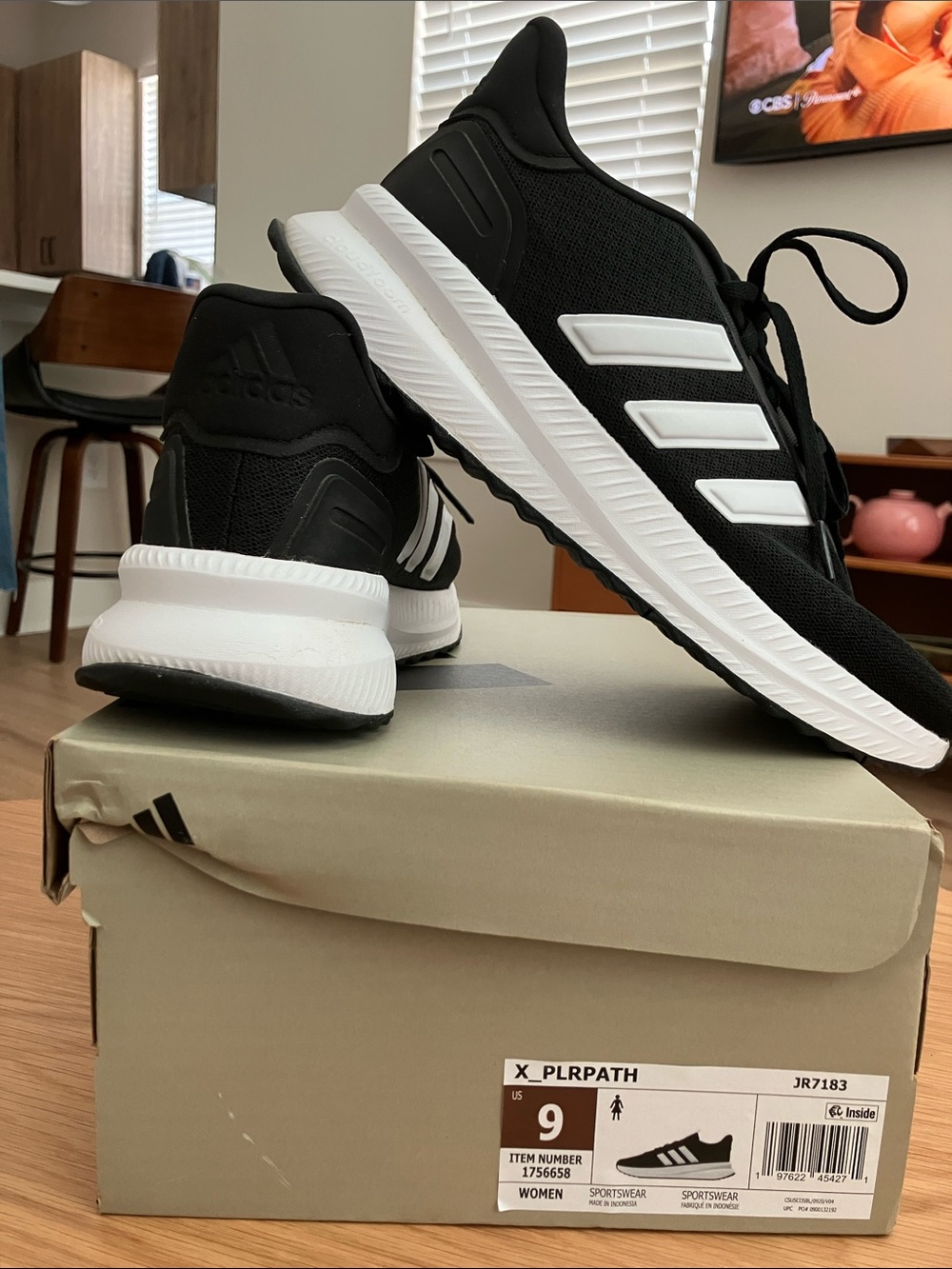 adidas Black and White Athletic Sneakers